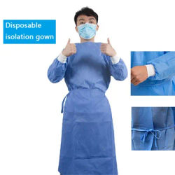 Disposable Thick Non-Woven Hand Washing Clothes Blue Spray Paint Protective Work Isolation Clothing Gown Anti-Oil Dust-Proof