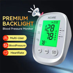 English Voice Upper Arm Automatic Blood Pressure Monitor High Accurate BP Monitors Backlit LED 3Colors Digital Sphygmomanometer
