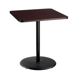 National Public Seating CT33636RCPBTMMY 36" Square Counter Height Table - Mahogany Laminate Top, Steel Base