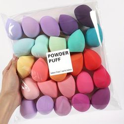 TEMU 20pcs Makeup Sponges, Random Colors And Shapes, Foundation Mixing Beauty Sponge, Flawless For Liquid, Cream And Powder, Makeup Sponge, Latex- And Wet Foundation Makeup, Suitable For Types