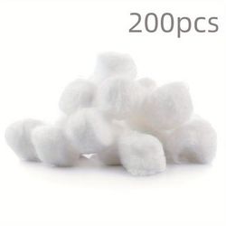 200 Count Cotton Balls: Ultra Absorbent, Unscented, Chlorine-free For Nail Polish Remover, Lotion Application, And More