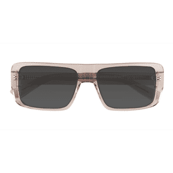 Unisex s square Clear Brown Acetate Prescription sunglasses - Eyebuydirect s Nick