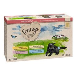 24x85g Mixed Kitten Poultry, Turkey & Rabbit, Chicken & Trout, Salmon & TurkeyFeringa Menu Wet Cat Food