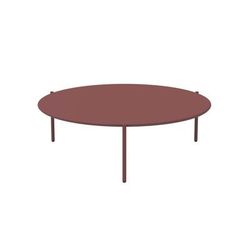 Tavolo basso da caffè tondo in metallo cm 110x110 35h Terracotta