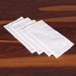 Cheerful Flavors,'4 Handwoven Cotton Mini Dish Towels with Stitched Accents'
