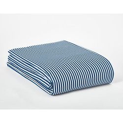 Mix and Match Flat Sheet by BrylaneHome in Navy Stripe (Size FULL)