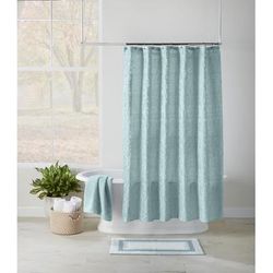 Amore Shower Curtain 14 PC Set by BrylaneHome in Seafoam