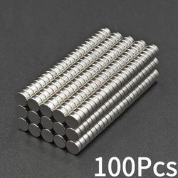 TEMU 100pcs 4x2mm Round Small Magnet, N35 Neodymium Magnets, Whiteboard Magnet, Magnet, Suitable For Office, Fridge, Kitchen