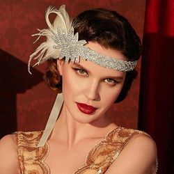Anni 1920 Il grande Gatsby Fascia Flapper Il grande Gatsby Invitato al matrimonio Senza colletto Costume Per donna Halloween Carnevale Mascherata Feste Mascherata Ricevimento di nozze Adulti Altri