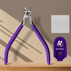 TEMU Ruitool Precision Model Cutting Nipper - Ultra-thin, Single Blade, Non-slip Grip, 4.7" Cutter For Plastic Model Building