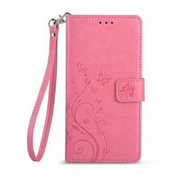 1pc Butterfly Faux Leather Phone Case With Lanyard For Galaxy A10 A30 A20 A40 A50 A30s A50s A60 A70 A70s A80 A90 5g A10e A20e A70e A10s A20s A21s A11 A21 A31 A41 A51 A71 4g A81 A91
