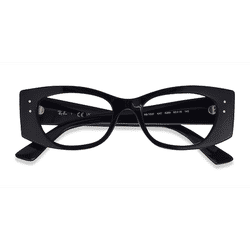 Unisex s oval Black Eco Friendly,Plastic Prescription eyeglasses - Eyebuydirect s Ray-Ban RB7327 Kat