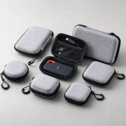 Mini sac de rangement EVA, 1 pièce, pochette de transport, étui pour écouteurs à fermeture éclair pour écouteurs Airpod/téléphone/câble de chargement, accessoires numériques
