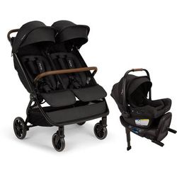 Nuna TRVL dubl + PIPA Aire RX Travel System Bundle - Caviar / Caviar