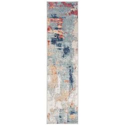 Tappeto Grigio/Rosso 61 X 244 cm