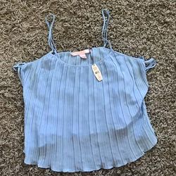 Victoria's Secret Intimates & Sleepwear | Moving Sale Nwt Victoria’s Secret Light Blue Trapeze Top | Color: Blue | Size: M