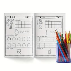 Mathe Number 1-30 Cognition Practice Hand Writting Exercise Paper, Learning English Homework Workbook For Kids, Worksheets