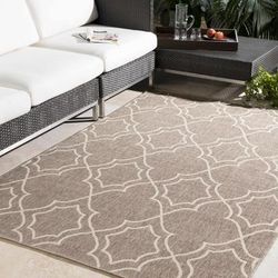 Toledo 2'5" x 7'10" Cottage Light Beige/Light Brown/Brown/Beige/Dark Red Outdoor Runner - Boutique Rugs