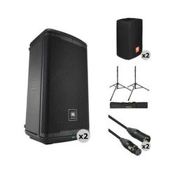 JBL Dual EON710 Powered Speaker Kit with Stands, Covers, Bag, and Cables JBL-EON710-NA