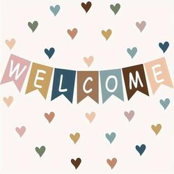 TEMU 57pcs Everyone Is Welcome Bulletin Board Classroom Welcome Decors With Hearts Cutouts, Positive Everyone Is Welcome Classroom Theme Bulletin Decorations For School Chalkboards, Wall Decor