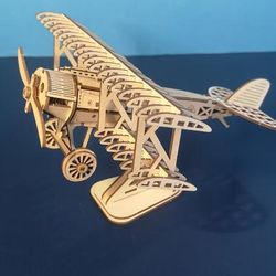 TEMU 3d Wooden Puzzle Wood Diy Craft Bi-plane Model Kits Handmade Gifts Christmas Gifts