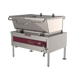 Crown Steam GS-30 NG 30 gal. Tilt Skillet - Open Base, Strainer, Measurement Marks, Natural Gas, Stainless Steel, Gas Type: NG