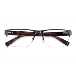 Unisex s rectangle Matte Gunmetal Metal Prescription eyeglasses - Eyebuydirect s Armani Exchange AX1018