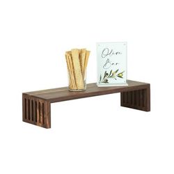 Cal-Mil 23136-2077-78 Rectangular Display Riser - 20" x 7" x 7", Walnut, Brown