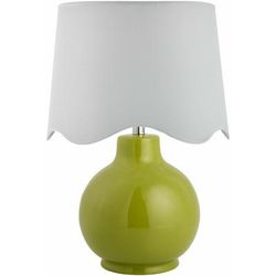 Pojezerje 22"H x 15"W x 15"D Rustic Green/White/Translucent Table Lamp - Boutique Rugs