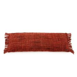 Cuscino di cotone rosso 35x100
