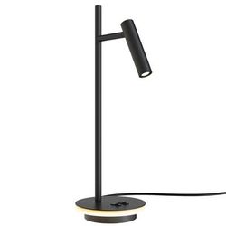 Lampada da tavolo moderna metallo nero 1 luce led 9w