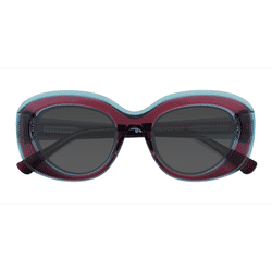Female s horn Clear Purple Blue Acetate,Eco Friendly Prescription sunglasses - Eyebuydirect s Damast