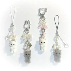 furry kitten keychain handmade y2k women fashion