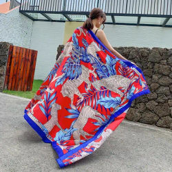 Grande robe de plage pour femme, 140x180cm, célébrité avec les mêmes couvertures, bikini, maillot de bain, protection contre les coups de soleil, Industries ong, écharpe ronde