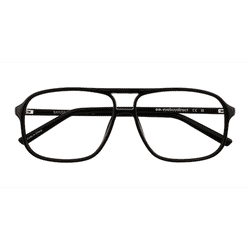 Male s aviator Shiny Black Plastic Prescription eyeglasses - Eyebuydirect s Baylor