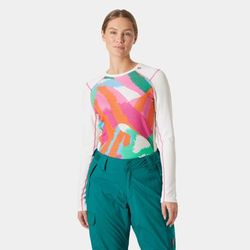 Helly Hansen Women's Lifa Merino Midweight Graphic Crew Base Layer White XL