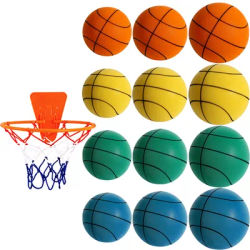 Kids Bouncing Mute Basketball Indoor Silent Basketball Squeezable Basketball Indoor Activities Kids Funny Game Fitness Excersise