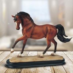 TEMU 8"h Brown Walking Horse Figurine Statue Home/room Decor And Perfect Gift Ideas For House Warming, Holidays And Birthdays Great Collectible Addition