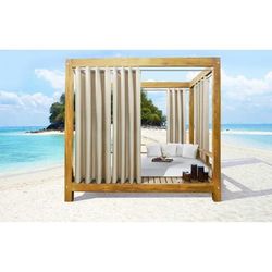 Wide Width Seascapes Light Filtering Grommet Outdoor Curtain Panel Pair by Outdoor Decor by Commonwealth in Linen (Size 50" W 108"L)
