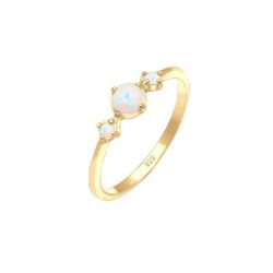 Elli - Banda Geo Vintage Tendenzia con Opale Sintetico in Argento Sterling 925 Anelli 1 pieces female