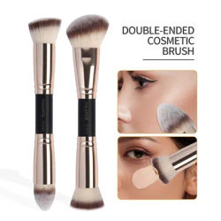 MAANGE 2pcs Double-Ended Foundation Makeup Brush Angled Concealer Makeup Brush for Blending Liquid Powder Fluffy Cosmetic Tools