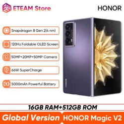 Global Version Honor Magic V2 smartphone 7.92" LTPO OLED 120Hz Snapdragon 8+ Gen 2 66W Super Charge 5000mAh 50MP Rear Cameras