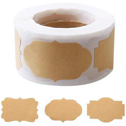 250Pcs/Roll Gift Tags Stickers Blank Name Labels Stickers Self-Adhesive Jar Labels for Presents Cosmetic Decoration Jars Food