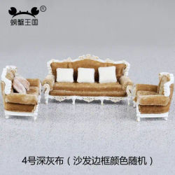 1:25 Mini Sofa Pillow Couch Lounge Chair Miniature Furniture for Doll House Accessories Interior Decoration Construction Toy