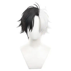 Anime Wind Breaker Heat Resistant White Black Hair Bofurin Halloween Party for Women Men Props Haruka Sakura Cosplay Wig