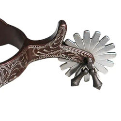 2x Horse Spurs Anti Rust Western Style Spur for Competition Equipments Brown
