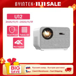 BYINTEK LOVE U12 Full HD 1080P Projector 4K 800 ANSI Android WiFi 6 Auto Focus Home Theater Projectors for Movie Meeting Video