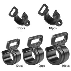 Set of 10 Plastic Hook Hanging Hanger, Awning, Post Clips Light Hooks for Camp