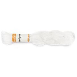 buttinette Fil à broder perlé, blanc, 25 g