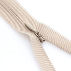 buttinette Fermeture à glissière invisible, beige, non séparable